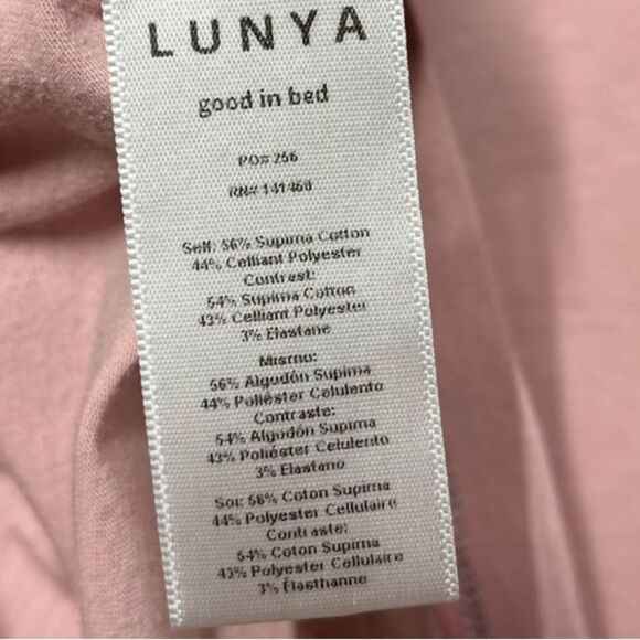 Lunya Restore Base Long Sleeve Tee in Pink M - Picture 9 of 11